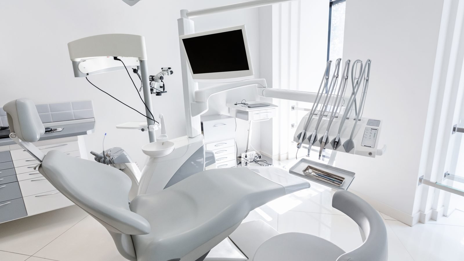 A modern dental operatory with clean, calm lines